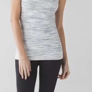 Lululemon Power Y Tank *LuonSpace Dye Camo White Silver Spoon / coal
